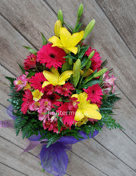 Fascio Funebre con Fiori Misti