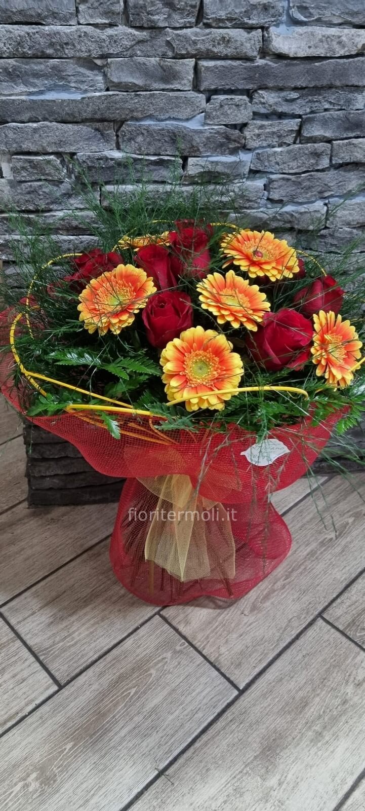 Rosa) Bouquet di gigli artificiali in seta da 45 cm con 10 teste Rosa) Bouquet di gigli artificiali in seta da 45 cm con 10 teste